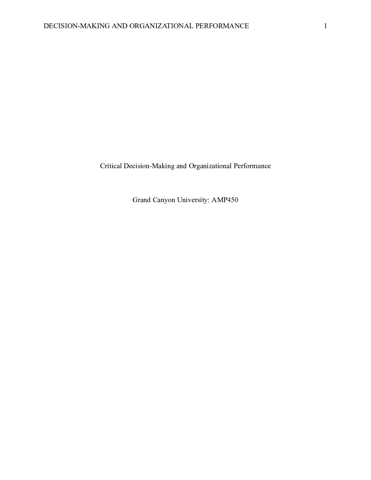 Preview image of Week_Five_Main_Assignment.docx    Critical Decision-Making and Organizational Performance document